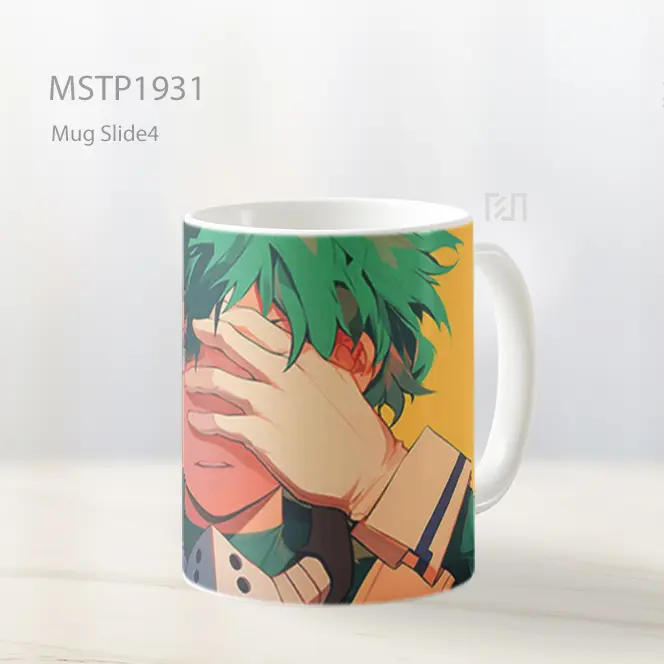 My Hero Academia Deku Crying Yellow Background Mug MSTP1931