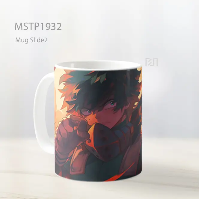 My Hero Academia Deku Determined Latar Merah Mug MSTP1932 - All-side / Desain