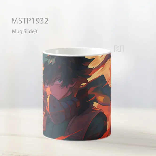 My Hero Academia Deku Determined Latar Merah Mug MSTP1932 - All-side / Desain