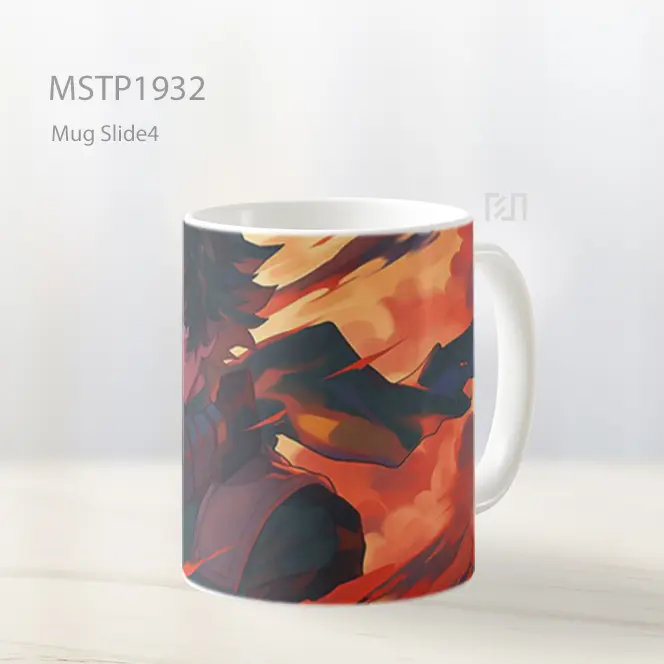 My Hero Academia Deku Determined Latar Merah Mug MSTP1932