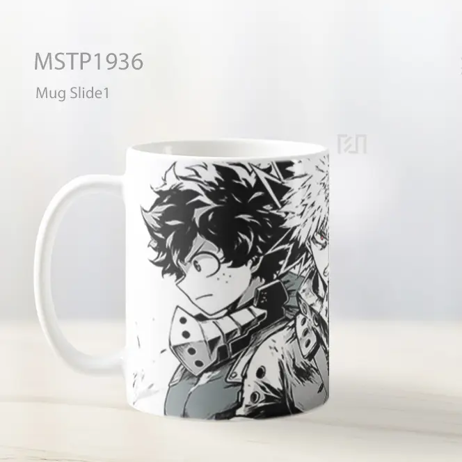 My Hero Academia Gaya Manga Trio Deku Bakugo Uraraka Mug MSTP1936 - All-side / Desain