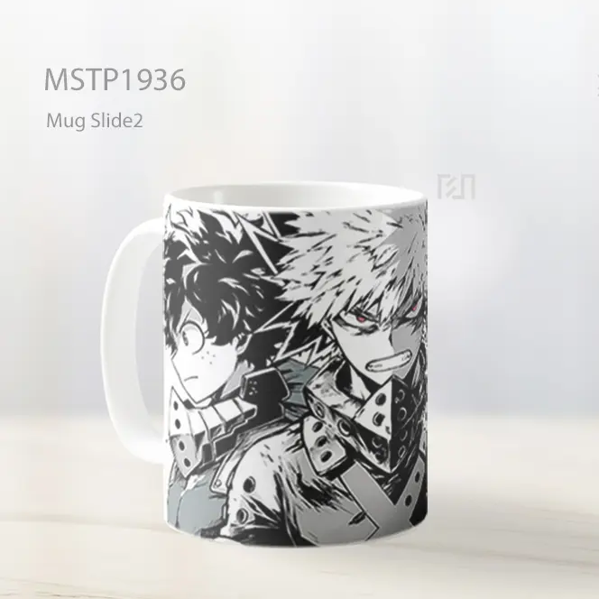 My Hero Academia Gaya Manga Trio Deku Bakugo Uraraka Mug MSTP1936 - All-side / Desain