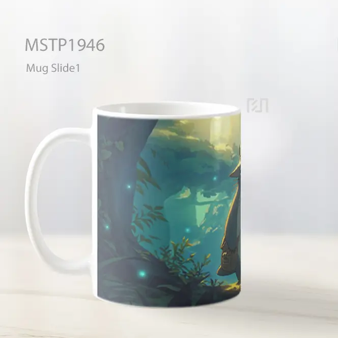 My Neighbor Totoro Hutan Roh Sihir Tongkat Mug MSTP1946 - All-side / Desain