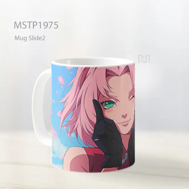 Naruto And Sakura Winking Mug MSTP1975 - All-side / Desain