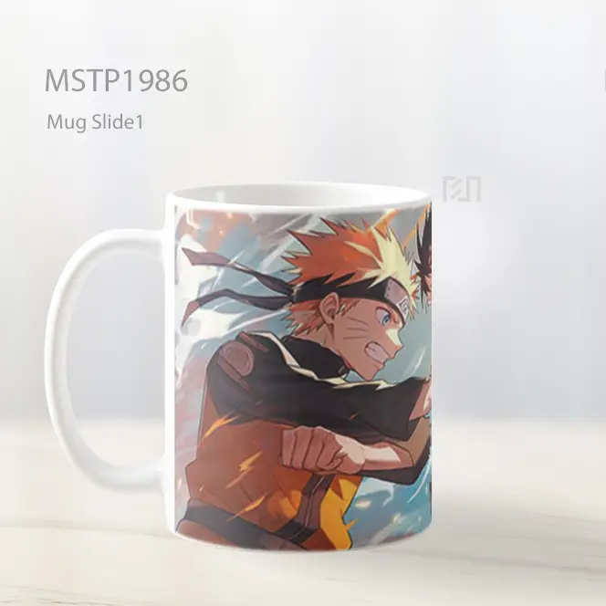 Naruto Dan One Piece Naruto Luffy Tepukan Tinju Mug MSTP1986 - All-side / Desain