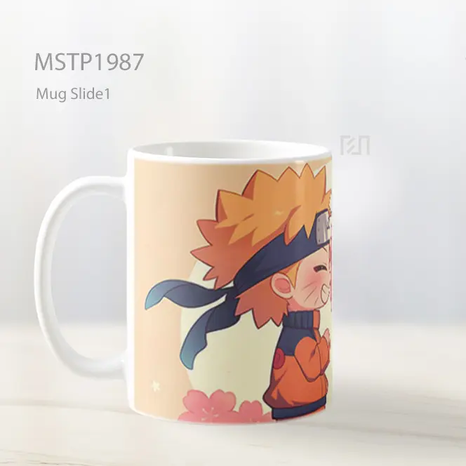 Naruto Dan Sakura Chibi Pasangan Imut Mug MSTP1987 - All-side / Desain