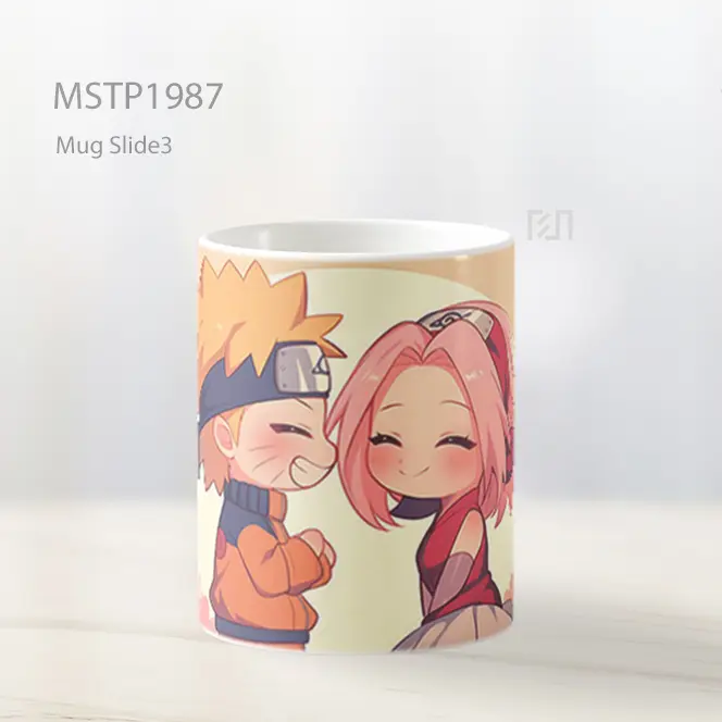 Naruto Dan Sakura Chibi Pasangan Imut Mug MSTP1987 - All-side / Desain
