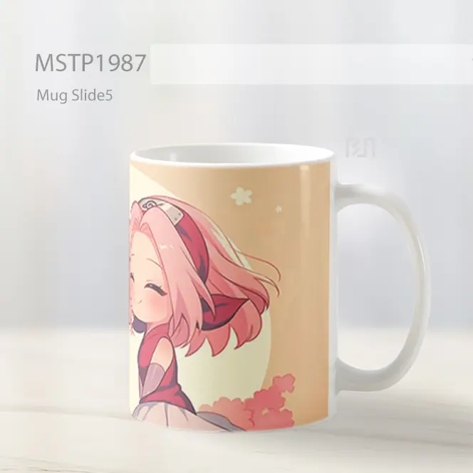 Naruto Dan Sakura Chibi Pasangan Imut Mug MSTP1987 - All-side / Desain