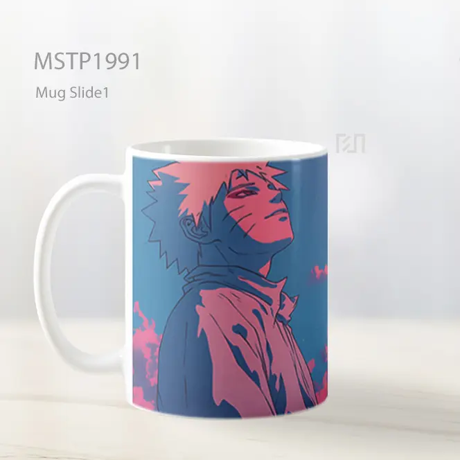 Naruto Di Bawah Bulan Biru Pink Mug MSTP1991 - All-side / Desain