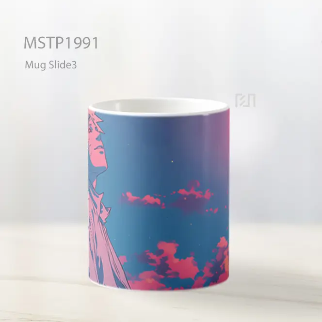 Naruto Di Bawah Bulan Biru Pink Mug MSTP1991 - All-side / Desain