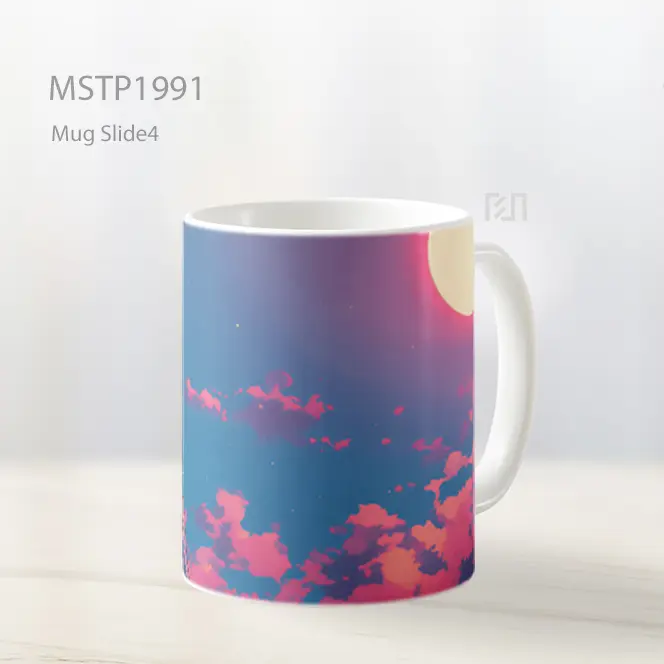 Naruto Di Bawah Bulan Biru Pink Mug MSTP1991