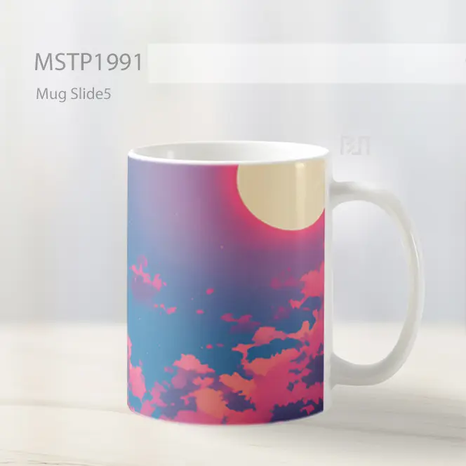 Naruto Di Bawah Bulan Biru Pink Mug MSTP1991 - All-side / Desain