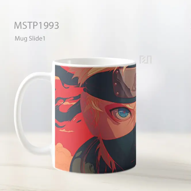Naruto Epik Kakashi Latar Merah Ultrawide Mug MSTP1993 - All-side / Desain