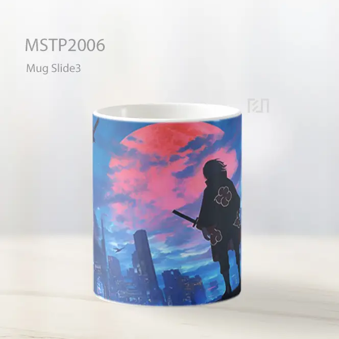 Naruto Itachi Bulan Merah Kota Mug MSTP2006 - All-side / Desain
