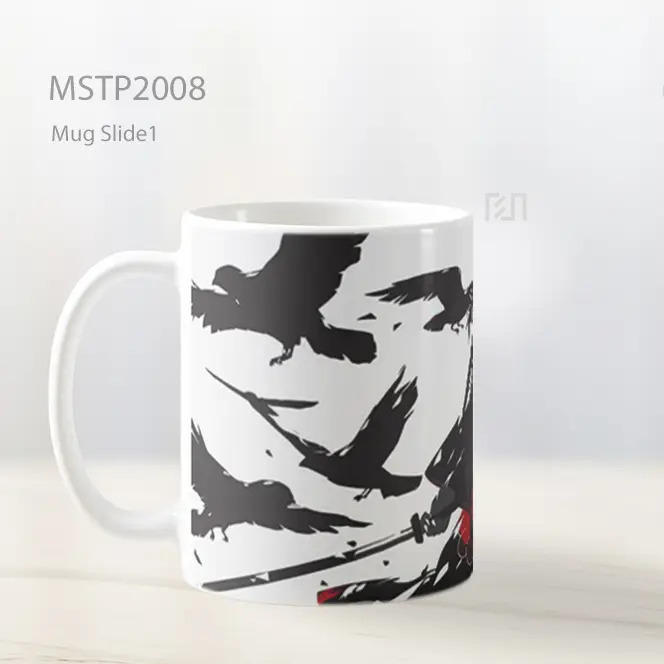 Naruto Itachi Dengan Pedang Dan Gagak Mug MSTP2008 - All-side / Desain