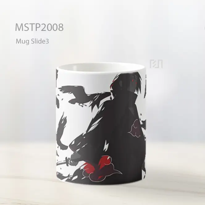 Naruto Itachi Dengan Pedang Dan Gagak Mug MSTP2008 - All-side / Desain