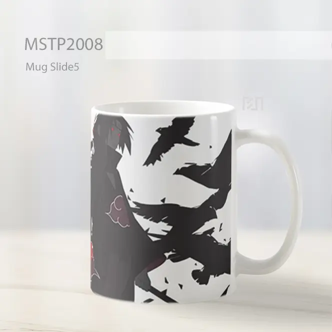 Naruto Itachi Dengan Pedang Dan Gagak Mug MSTP2008 - All-side / Desain