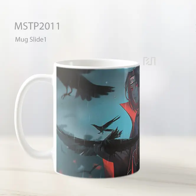 Naruto Itachi Genjutsu Burung Gagak Mug MSTP2011 - All-side / Desain