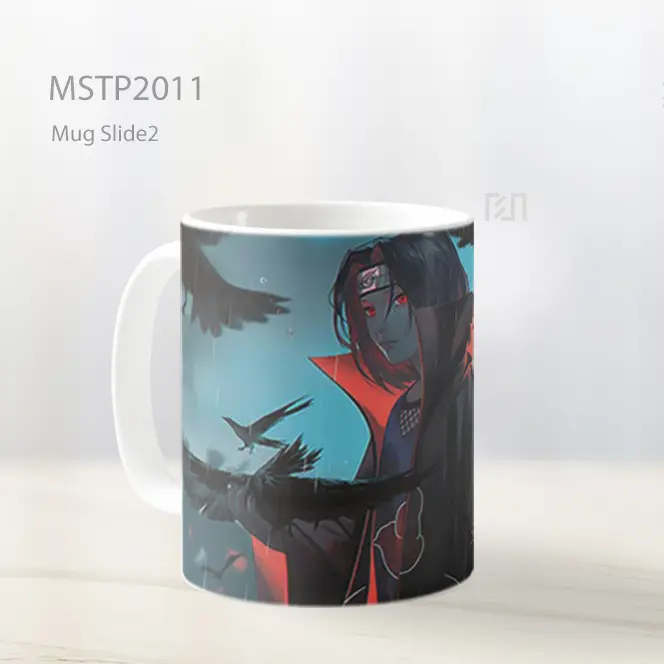 Naruto Itachi Genjutsu Burung Gagak Mug MSTP2011 - All-side / Desain