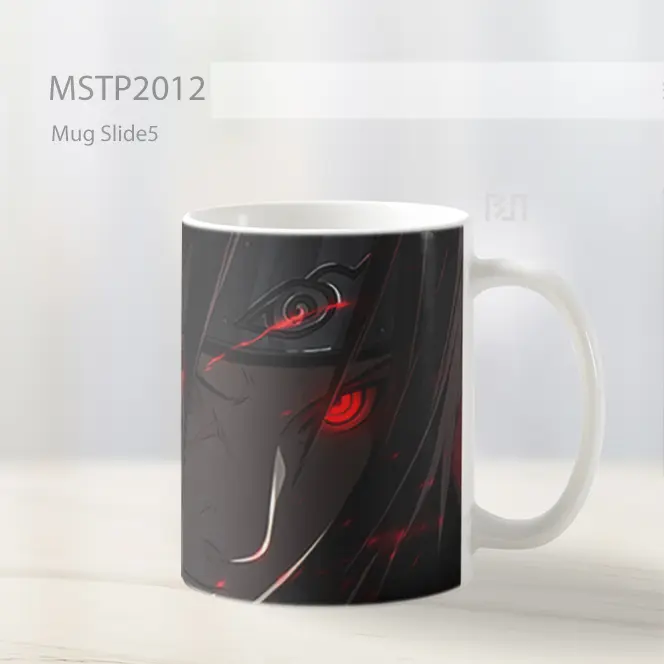 Naruto Itachi Mata Merah Gelap Mug MSTP2012 - All-side / Desain