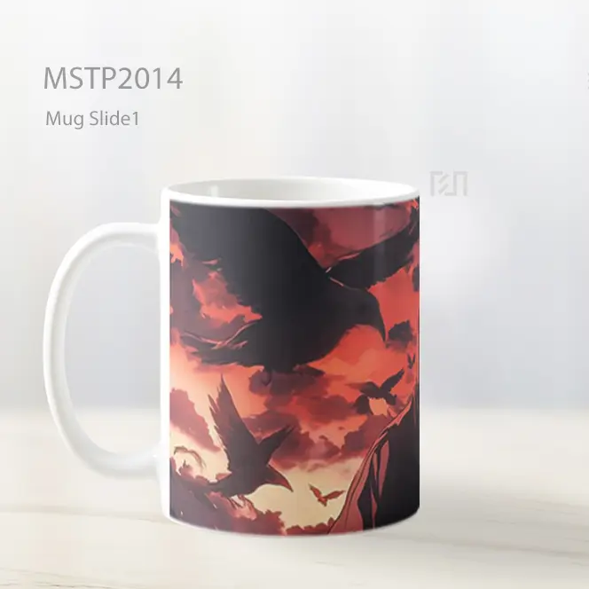 Naruto Itachi Uchiha Aura Gelap Crow Swarm Mug MSTP2014 - All-side / Desain