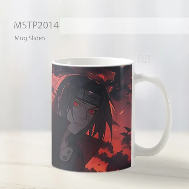 Naruto Itachi Uchiha Aura Gelap Crow Swarm Mug MSTP2014 - All-side / Desain