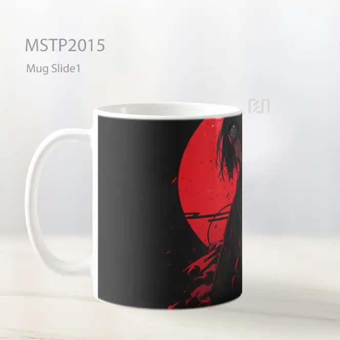 Naruto Itachi Uchiha Bulan Hitam Mug MSTP2015 - All-side / Desain