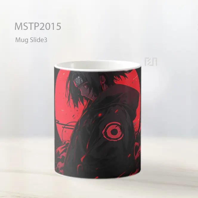 Naruto Itachi Uchiha Bulan Hitam Mug MSTP2015 - All-side / Desain