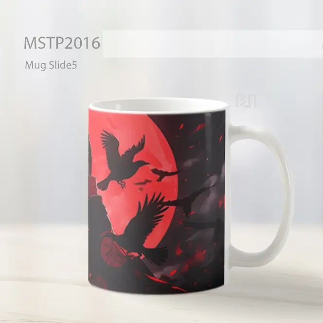 Naruto Itachi Uchiha Burung Mug MSTP2016 - All-side / Desain