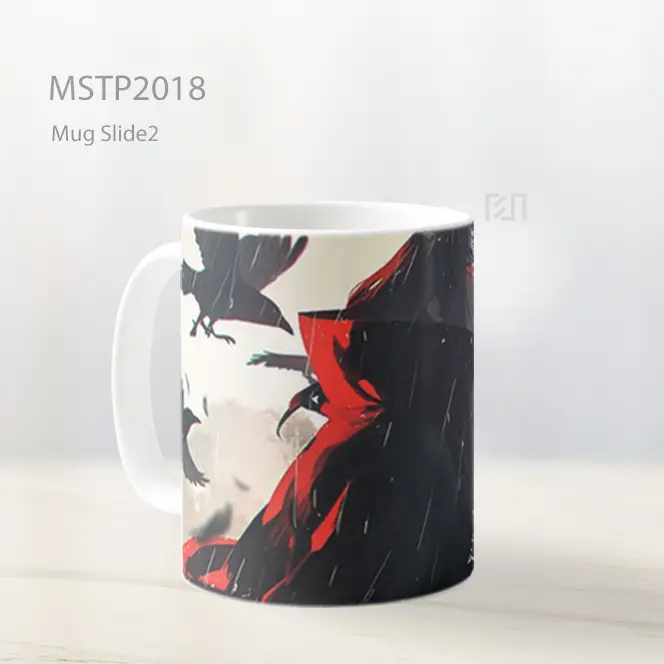 Naruto Itachi Uchiha Genjutsu Burung Gagak Mug MSTP2018 - All-side / Desain