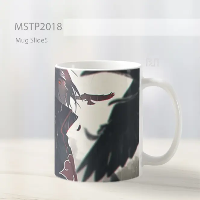 Naruto Itachi Uchiha Genjutsu Burung Gagak Mug MSTP2018 - All-side / Desain