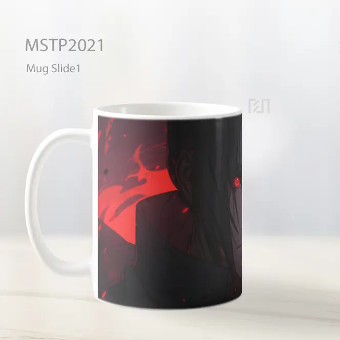 Naruto Itachi Uchiha Merah Gelap Mug MSTP2021 - All-side / Desain