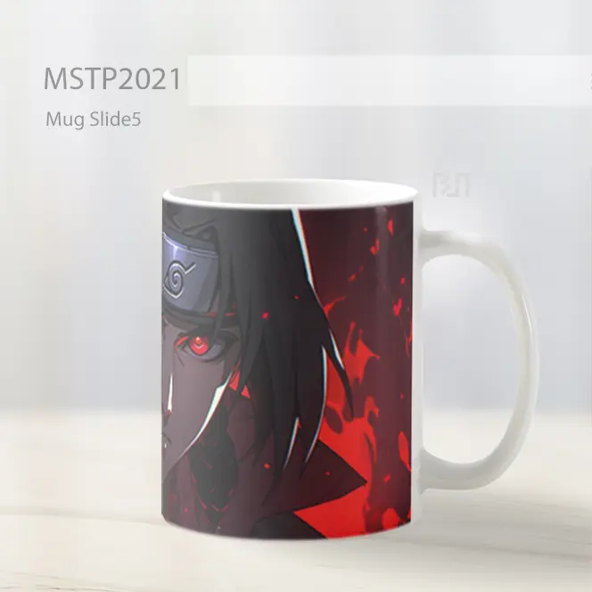 Naruto Itachi Uchiha Merah Gelap Mug MSTP2021 - All-side / Desain