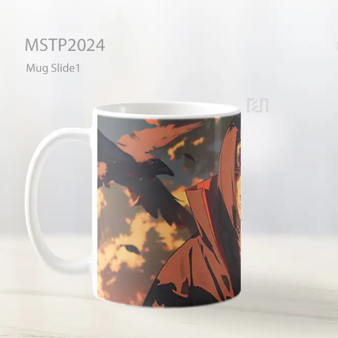 Naruto Itachi Uchiha Siluet Sunset Mug MSTP2024 - All-side / Desain