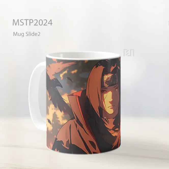 Naruto Itachi Uchiha Siluet Sunset Mug MSTP2024 - All-side / Desain