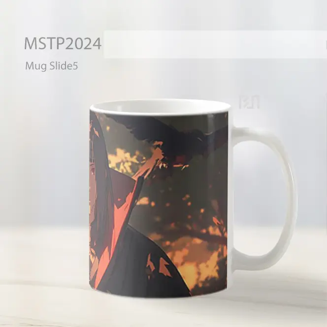Naruto Itachi Uchiha Siluet Sunset Mug MSTP2024 - All-side / Desain