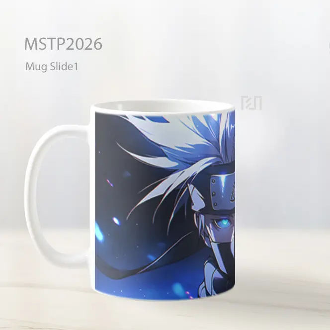 Naruto Kakashi Biru Gelap Mug MSTP2026 - All-side / Desain
