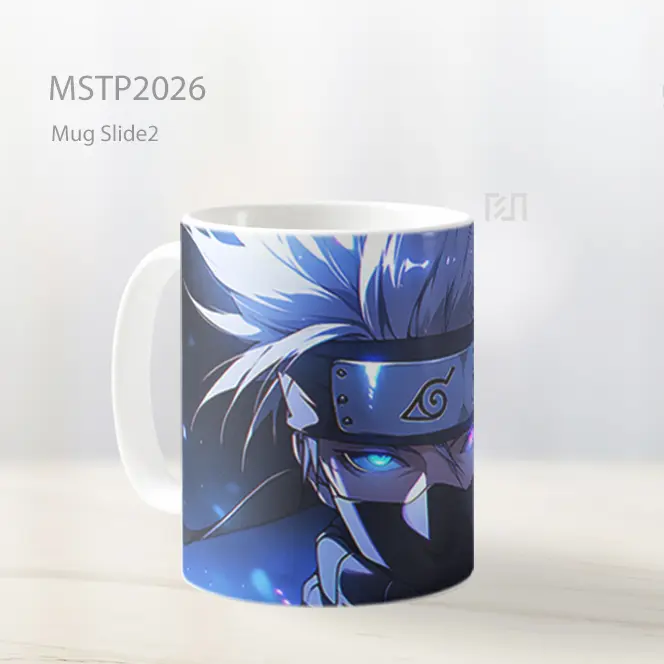 Naruto Kakashi Biru Gelap Mug MSTP2026 - All-side / Desain