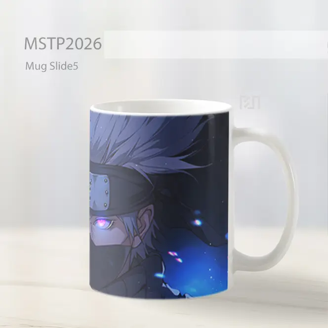 Naruto Kakashi Biru Gelap Mug MSTP2026 - All-side / Desain