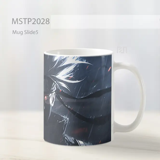 Naruto Kakashi Dengan Mata Merah Gelap Mug MSTP2028 - All-side / Desain