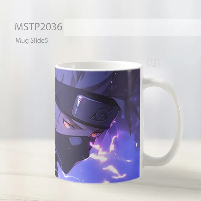 Naruto Kakashi Hatake Petir Ungu Mug MSTP2036 - All-side / Desain