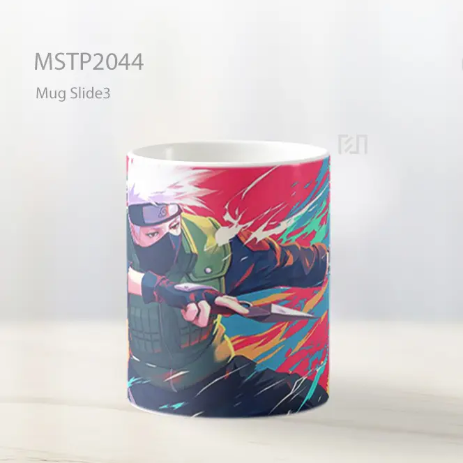 Naruto Kakashi Sikap Bertarung Mug MSTP2044 - All-side / Desain