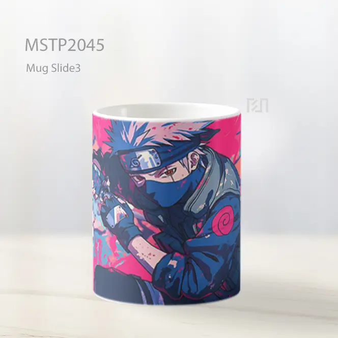Naruto Kakashi Sikap Ninja Copy Mug MSTP2045 - All-side / Desain