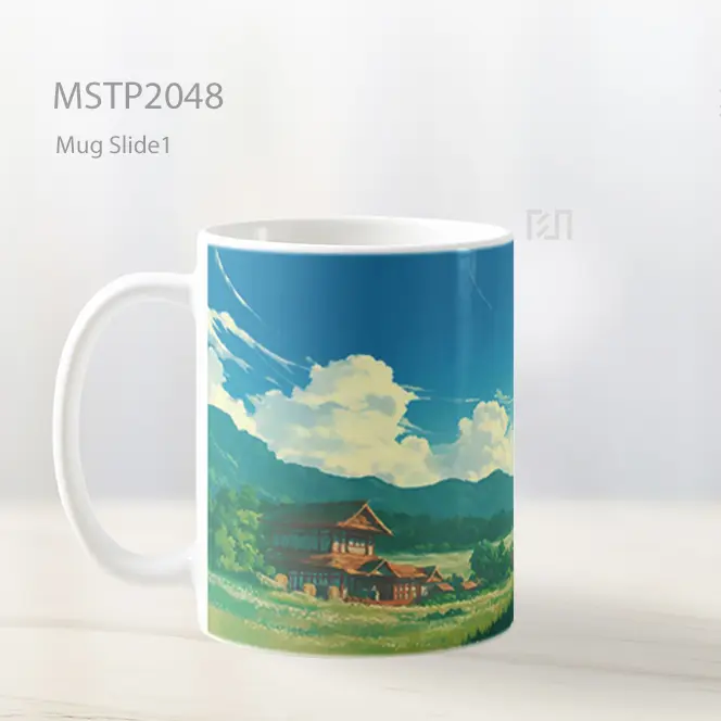Naruto Ladang Dengan Kucing Mug MSTP2048 - All-side / Desain