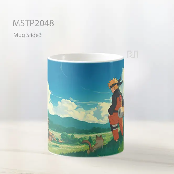 Naruto Ladang Dengan Kucing Mug MSTP2048 - All-side / Desain