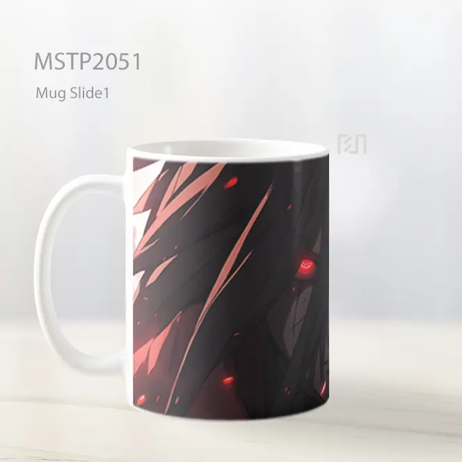 Naruto Madara Uchiha Mata Bersinar Merah Mug MSTP2051 - All-side / Desain