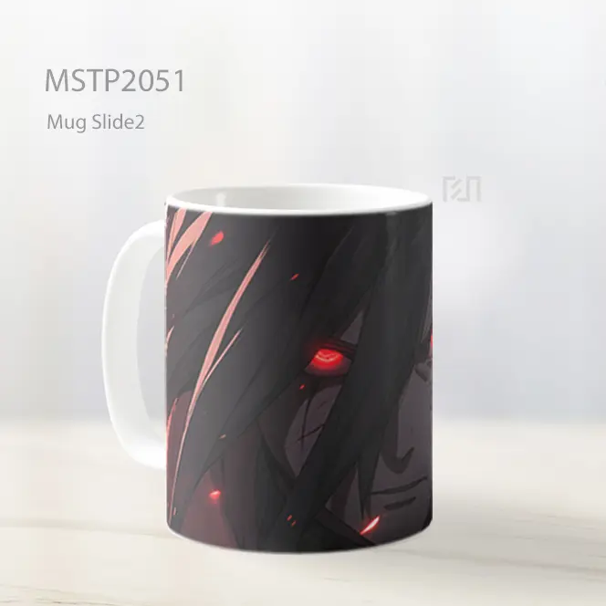 Naruto Madara Uchiha Mata Bersinar Merah Mug MSTP2051 - All-side / Desain