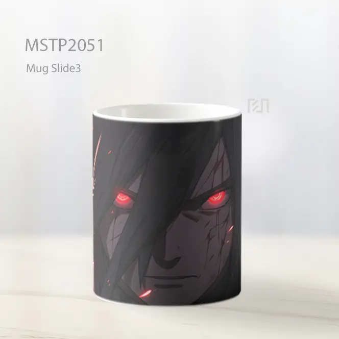 Naruto Madara Uchiha Mata Bersinar Merah Mug MSTP2051 - All-side / Desain