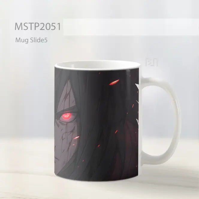 Naruto Madara Uchiha Mata Bersinar Merah Mug MSTP2051 - All-side / Desain
