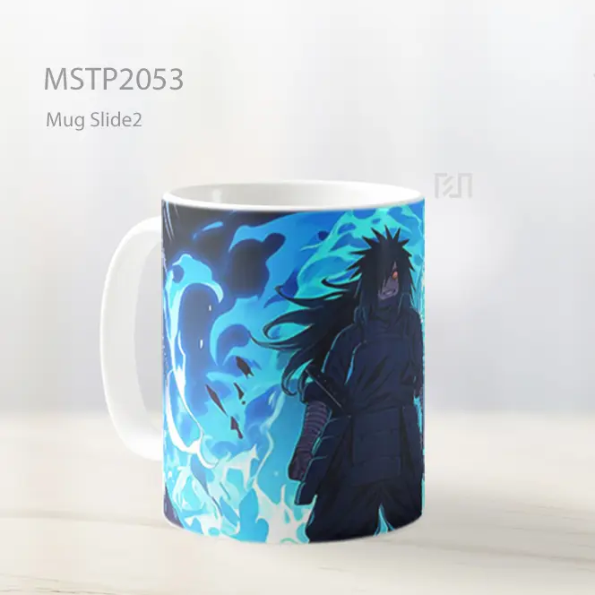 Naruto Madara Uchiha Senyum Mengancam Mug MSTP2053 - All-side / Desain